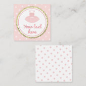 トゥチュベビーシャワーメッセージカード スクエア名刺 (正面/裏面)