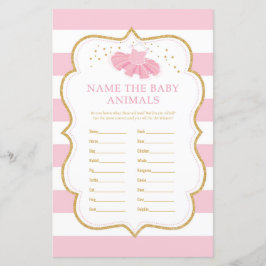 トゥチュ・バレリーナ名前ベビーアニマルベビーゲーム