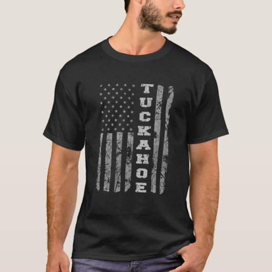 トゥッカホ、バージニア、アメリカ国旗 Tシャツ (正面)