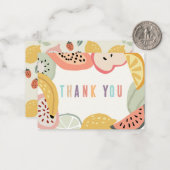 トゥッティカラフルフルーツフルーツ2nd誕生日ありがとう ノートカード (正面/裏面インサイチュ)