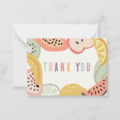 トゥッティカラフルフルーツフルーツ2nd誕生日ありがとう ノートカード (正面)