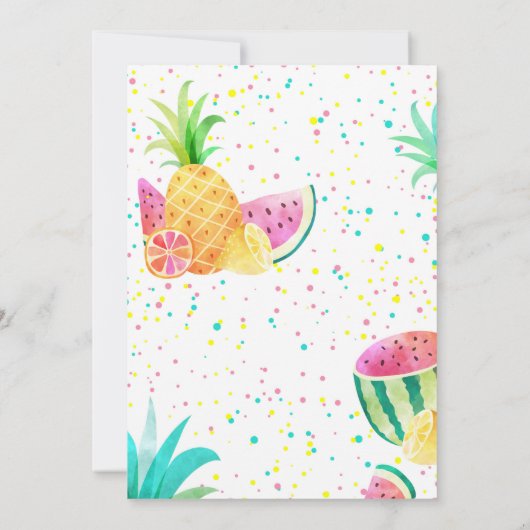 トゥッティフルッティガール2ndバースデートロピカルサマー 招待状 (裏面)