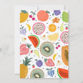 トゥッティフルッティトロピカルサマーツスウィート誕生日 招待状 (裏面)