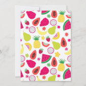 トゥッティフルッティトロピカルフルーツガールズバースデー 招待状 (裏面)