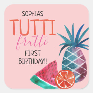 トゥッティフルッティファースト誕生日パーティー スクエアシール