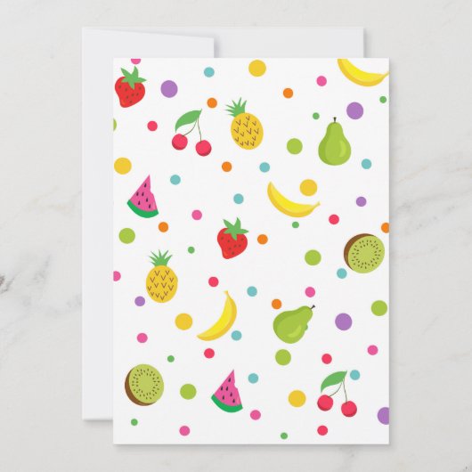 トゥッティフルッティフルーツバースデーパーティ招待状 招待状 (裏面)