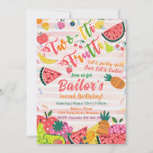 トゥッティフルッティ |フルーツパーティー誕生日招待状 招待状 (正面)