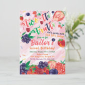 トゥッティフルッティ |フルーツパーティー誕生日招待状 招待状 (スタンド正面)