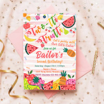 トゥッティフルッティ |フルーツパーティー誕生日招待状