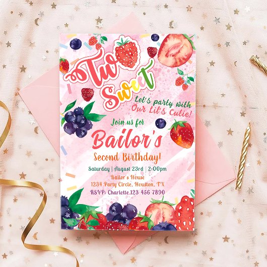 トゥッティフルッティ |フルーツパーティー誕生日招待状 招待状