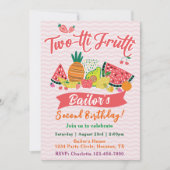 トゥッティフルッティ |フルーツパーティー誕生日招待状 招待状 (正面)
