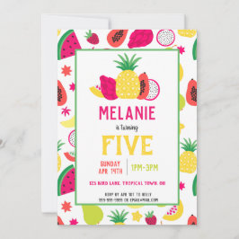 トゥッティフルーツトロピカルフルーツガールズ誕生日 招待状