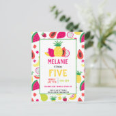 トゥッティフルーツトロピカルフルーツバースデーパーティー インビテーションポストカード (スタンド正面)