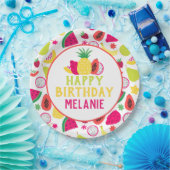 トゥッティフルーツトロピカルフルーツバースデーパーティー ペーパープレート (パーティー)