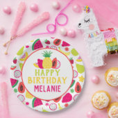 トゥッティフルーツトロピカルフルーツバースデーパーティー ペーパープレート (パーティー)