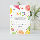トゥッティフルーティスイートベビーシャワー サンキューカード (スタンド正面)