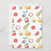 トゥッティフルーティトロピカルフルーツトゥカン誕生日 サンキューカード (裏面)