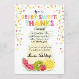 トゥッティフルーティパーティーフルーツバースデーサンキューカード サンキューカード