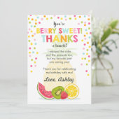 トゥッティフルーティパーティーフルーツバースデーサンキューカード サンキューカード (スタンド正面)