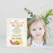 トゥッティフルーティパーティーフルーツバースデーサンキューカード 招待状 (スタンド正面)