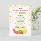 トゥッティフルーティパーティーフルーツバースデーサンキューカード 招待状 (スタンド正面)