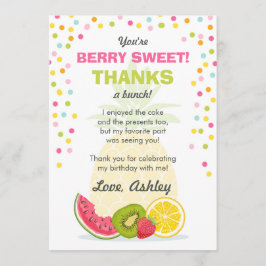 トゥッティフルーティパーティーフルーツバースデーサンキューカード 招待状