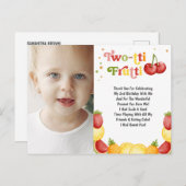 トゥッティフルーティフルーティセカンド誕生日サンキュー ポストカード (正面/裏面)