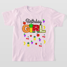 トゥッティフルーティ誕生日ガール Tシャツ