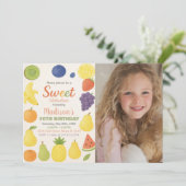 トゥッティフルーティ誕生日招待状 招待状 (スタンド正面)