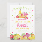 トゥッティフルーティ誕生日 招待状 (正面)