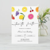 トゥッティフルーティ2nd誕生日招待状フルーツパーティー 招待状 (スタンド正面)