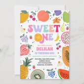 トゥッティフロッティトロピカルサマースイートワン誕生日 招待状 (正面)