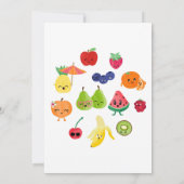 トゥッティーフルッティ キューティーフルーツ 2歳の誕生日ありがとう 招待状 (裏面)