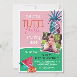 トゥッティ フルッティ 子供の誕生日パーティー 招待状