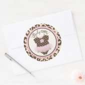 トゥットジャンパーアニマルプリントベビーシャワーラベル ラウンドシール (封筒)