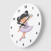 トゥツのダンサー – リトルバレリーナ ラージ壁時計 (傾斜)