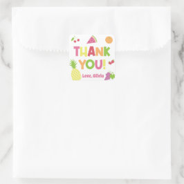 トゥティカラフルフロッティ写真誕生日ありがとう スクエアシール