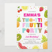 トゥティーフルーティーパーティーの招待状 トゥティーフルーティーの誕生日 招待状 (正面/裏面)