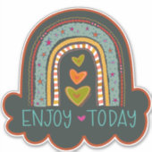 トゥデイ楽しむレインボーインスピリシティ勇気付けられる シール (正面)