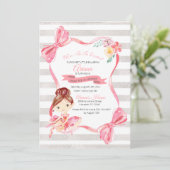 トゥトゥエキサイトバレリーナ誕生日招待状 招待状 (スタンド正面)