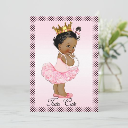 トゥトゥキュートエスニックプリンセス真珠水玉模様 招待状 (スタンド正面)