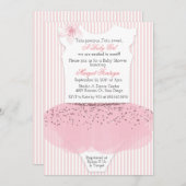 トゥトゥバレリーナベイビーシャワー招待状 招待状 (正面/裏面)