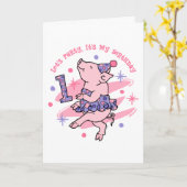 トゥトゥピギー1歳の誕生日 カード (黄色い花)