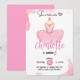 トゥトゥ キュート バレエ バースデー 招待状