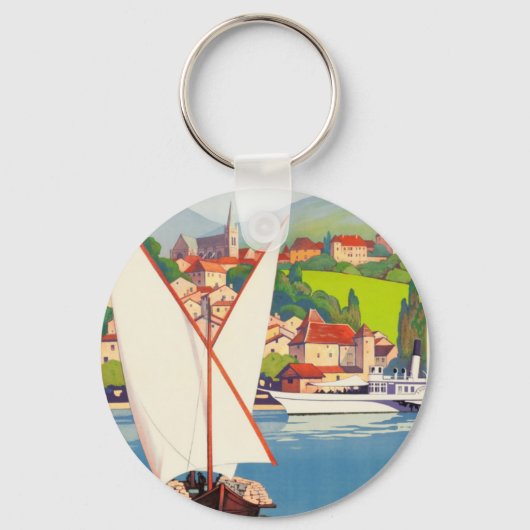 トゥノンレバンフランスのトラベルヨーロッパ キーホルダー (正面)