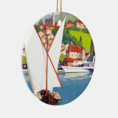 トゥノンレバンフランスのトラベルヨーロッパ セラミックオーナメント (右)