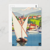 トゥノンレバンフランスのトラベルヨーロッパ ポストカード (正面/裏面)