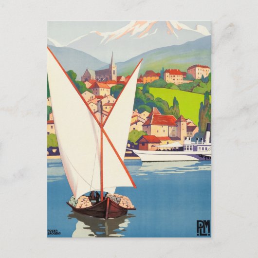 トゥノンレバンフランスのトラベルヨーロッパ ポストカード (正面)