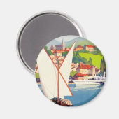 トゥノンレバンフランスのトラベルヨーロッパ マグネット (正面/裏面)