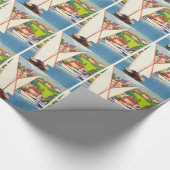 トゥノンレバンフランスのトラベルヨーロッパ ラッピングペーパー (角)